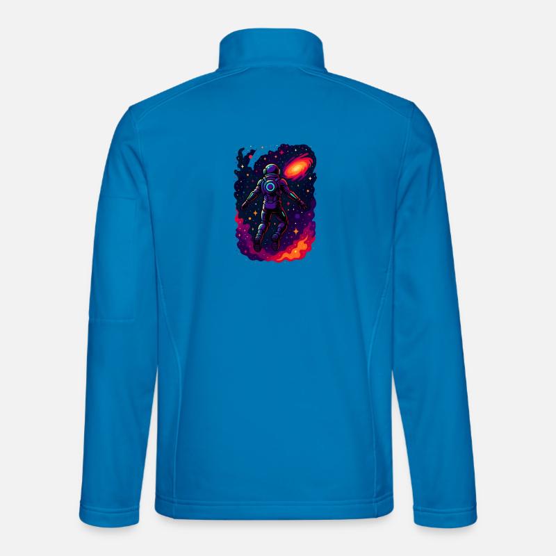 Cosmic Astronaut Exploring Galaxy - Unisex Softshell Jacket - light blue