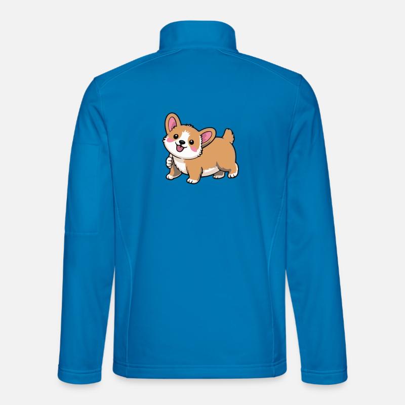 Corgi Tail Wagger Unisex Softshell Jacket