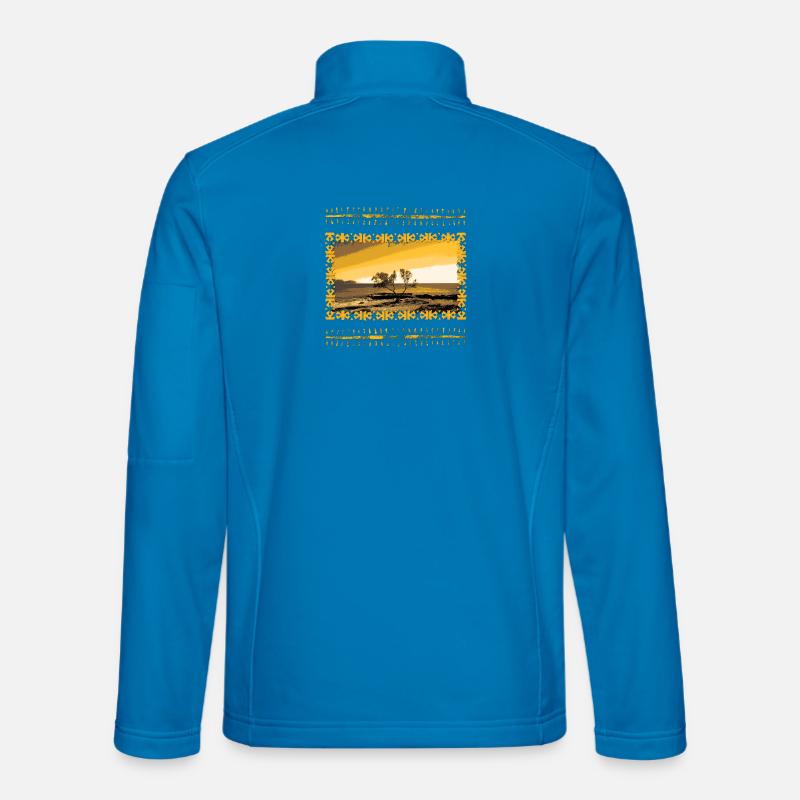 Arbre de paysage de soirée dorée Can Picafort Veste en tissu softshell Unisexe