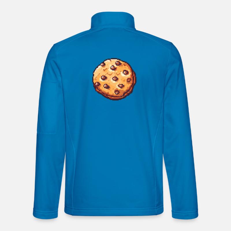Pixel Cookie Pixel Cookie Retro Art - Unisex Softshell Jacket - light blue
