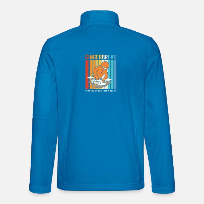 Gingerbread Christmas Gingerbread Man Gingerbread - Unisex Softshell Jacket - light blue