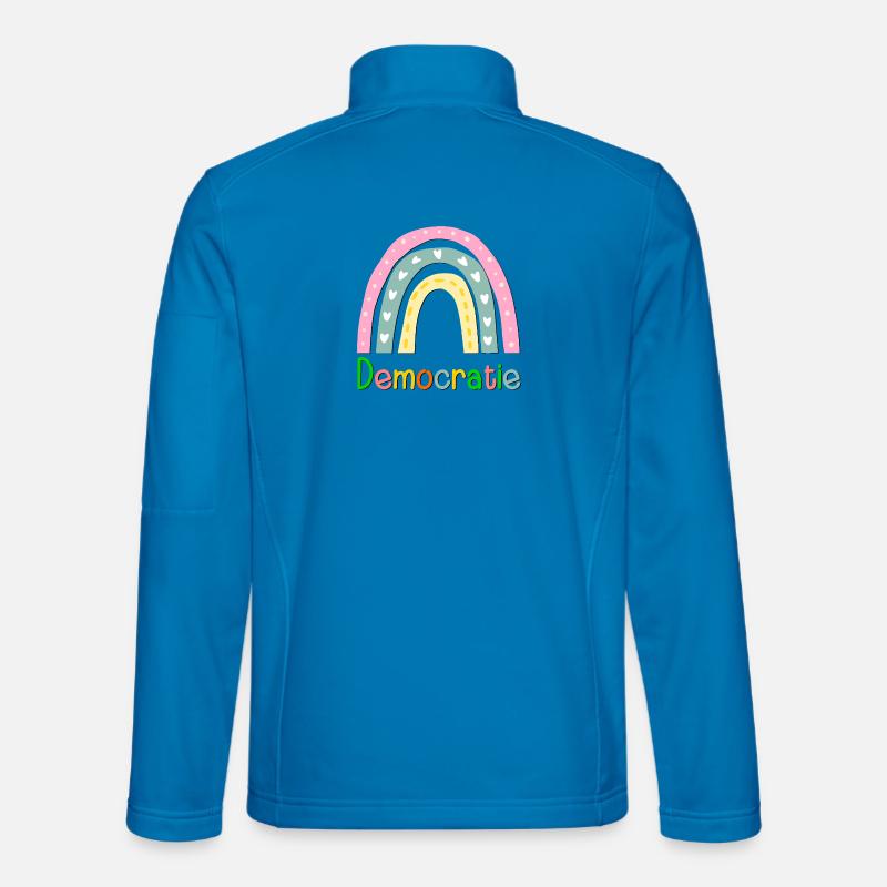 Rainbow Democracy - Unisex Softshell Jacket - light blue