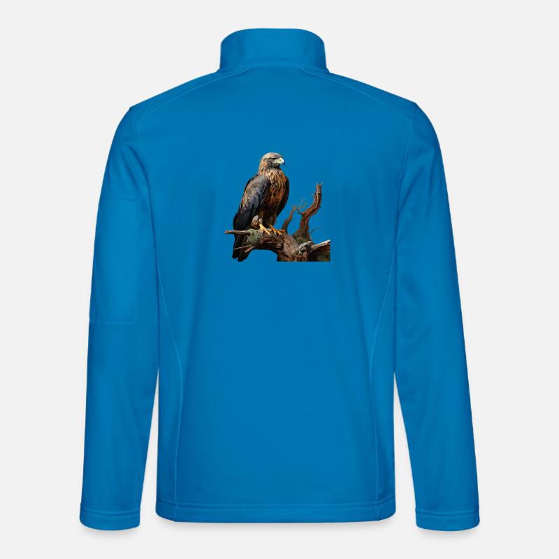 Imperial eagle on mossy branch Unisex Softshell Jacket