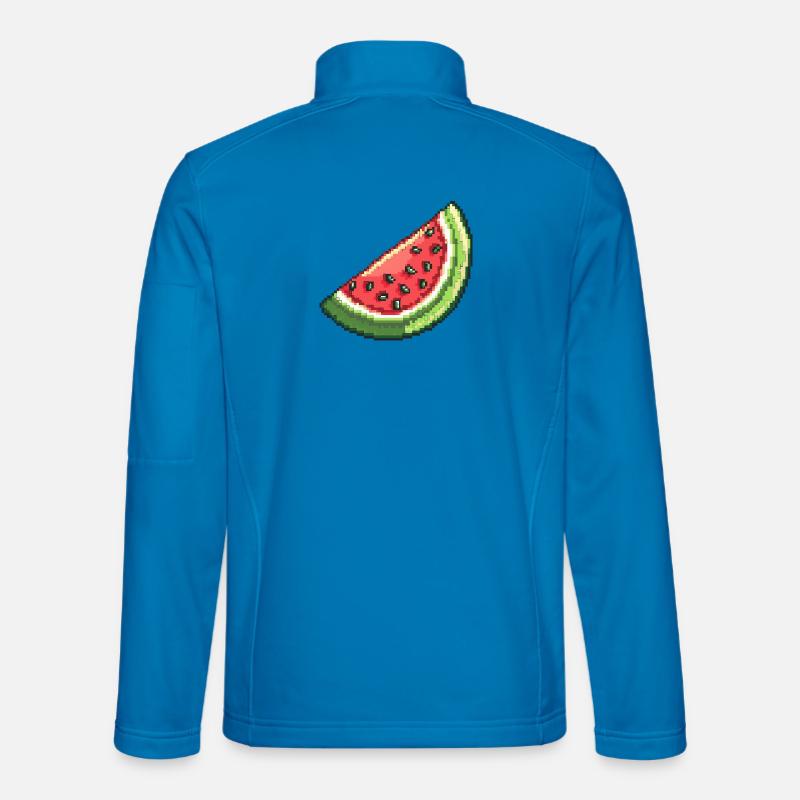Pixel Wassermelone Slice - Unisex Softshelljacke - Lichtblau