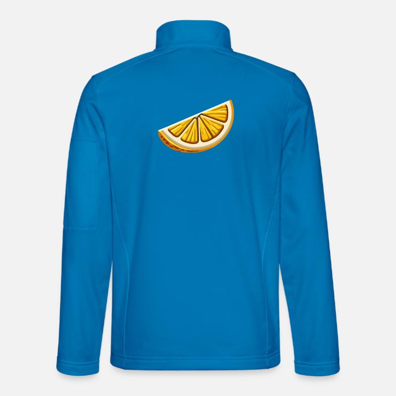 Bright cartoon orange slice - Unisex Softshell Jacket - light blue