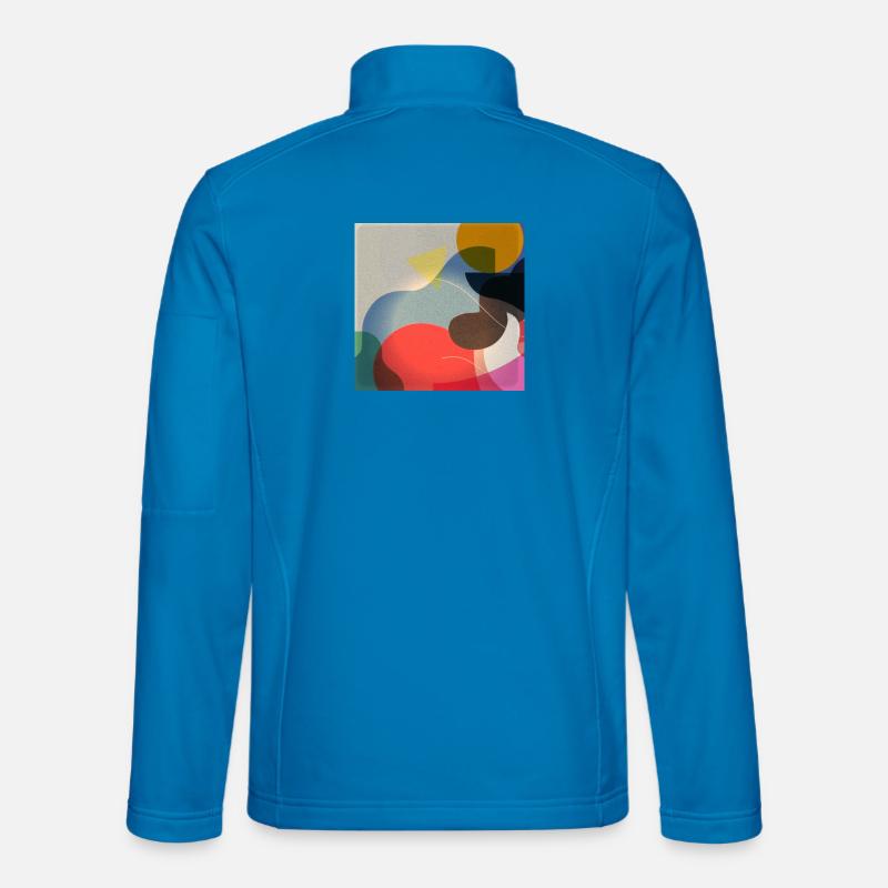 Abstrakte Farbformen Komposition Unisex Softshelljacke