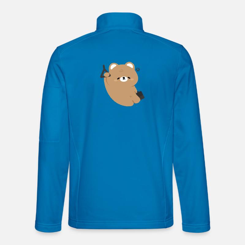 Orso kawaii stanco - Giacca softshell unisex - celeste