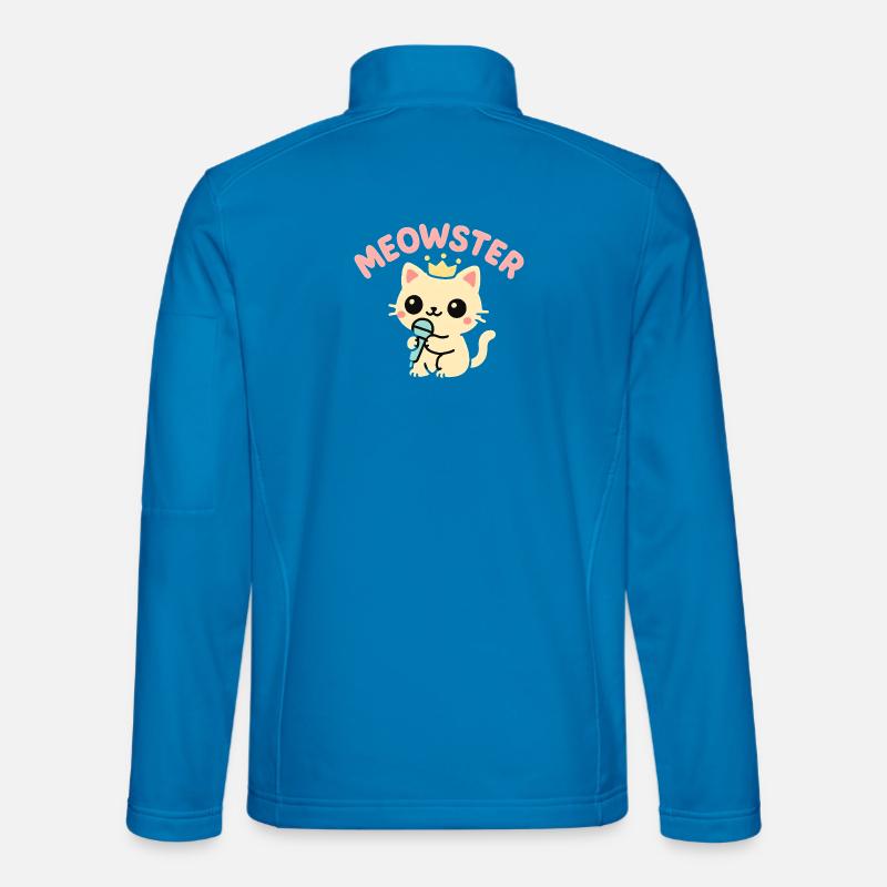 Meowster Crowned Micro Mascot - Unisex Softshell Jacket - light blue