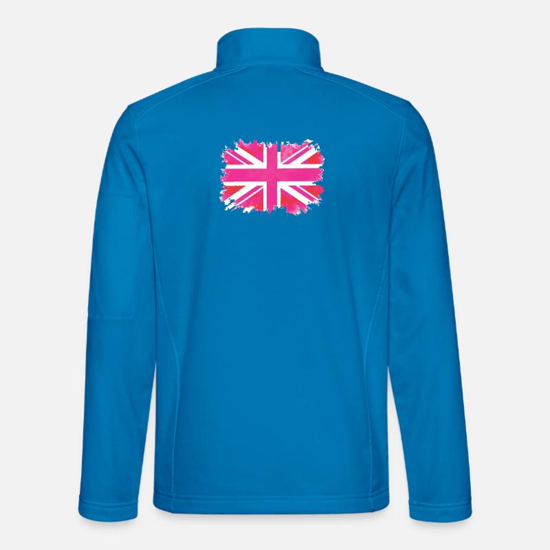 Pink Union Jack - Unisex Softshell Jacket - light blue