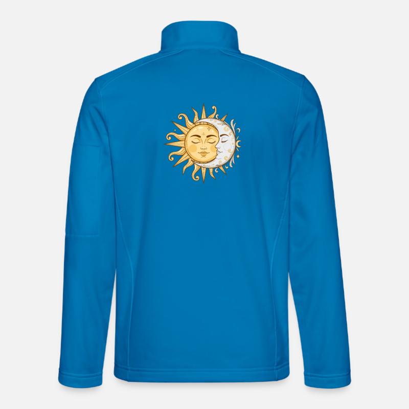Sun and Moon Faces - Unisex Softshell Jacket - light blue
