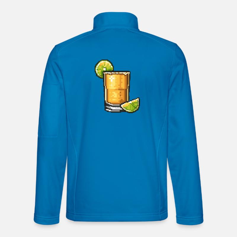 Pixel Cocktail Lime Whiskey - Unisex Softshell Jacket - light blue