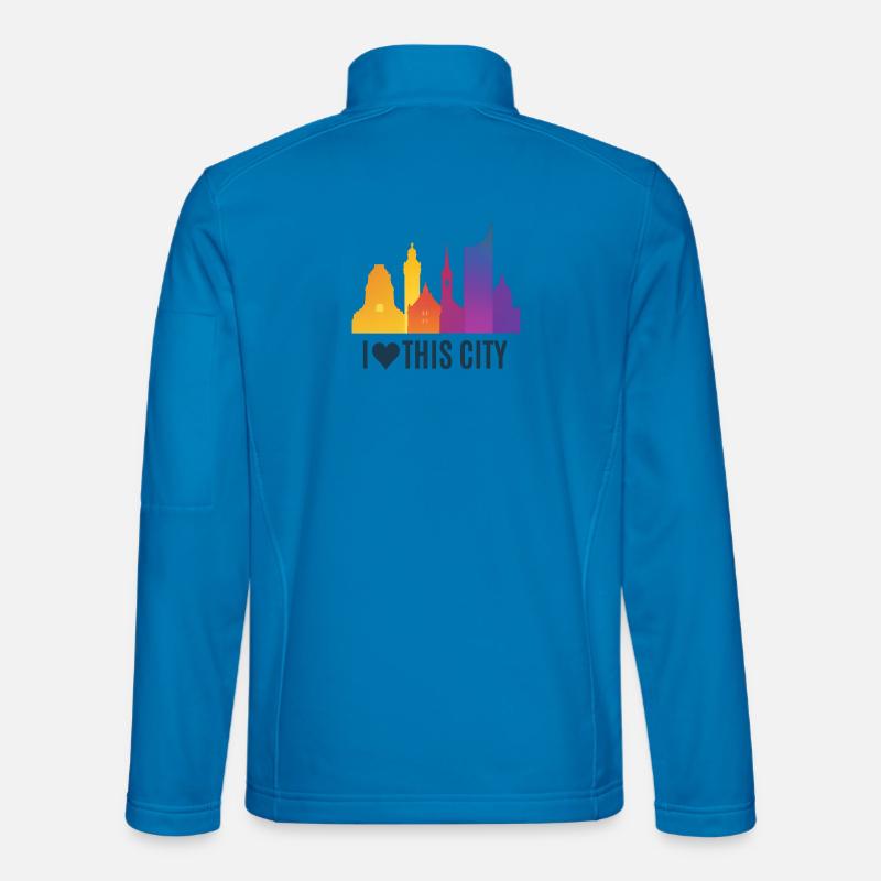 Herzstadt Skyline Gradient - Unisex Softshell Jacket - light blue