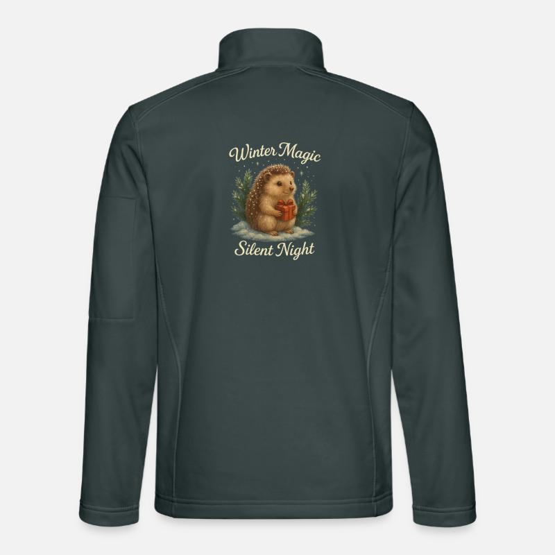 Winter Magic – Silent Night with Hedgehog Unisex Softshell Jacket