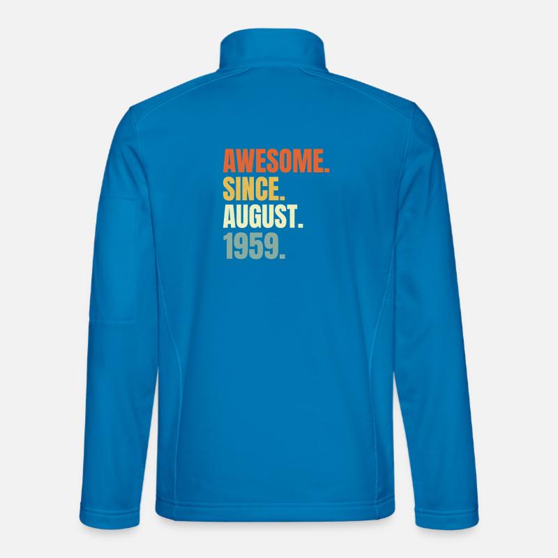 awesome since august 1959 birthday - Unisex Softshelljacke - Lichtblau