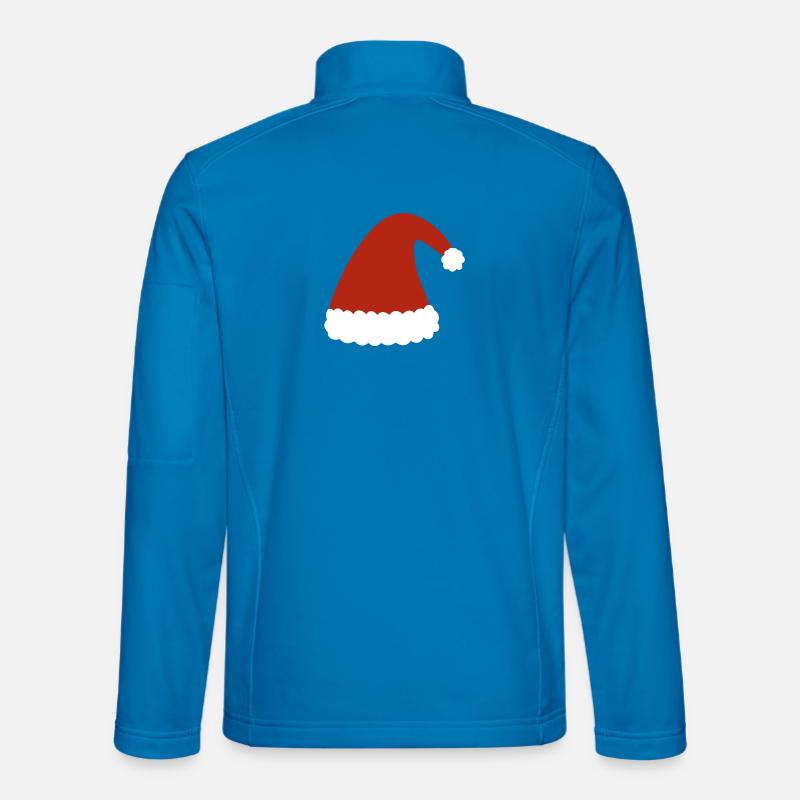 Rote Nikolausmütze mit Fellbesatz - Unisex Softshelljacke - Lichtblau