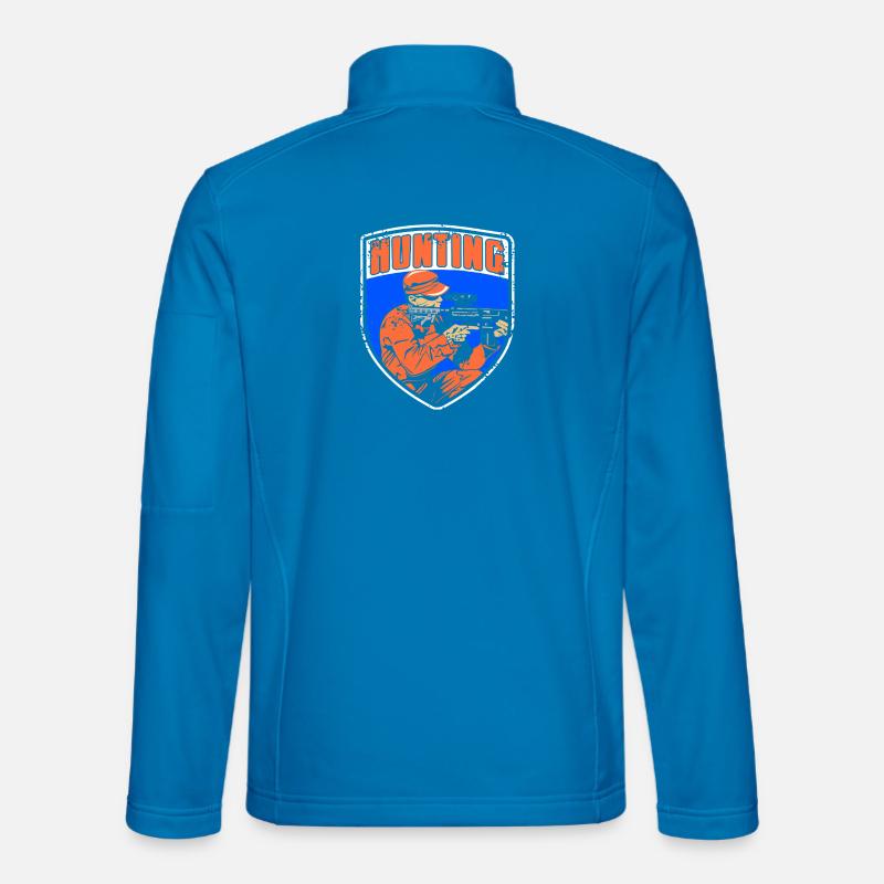 Hunter Aiming Badge Tactical Shooting Style - Unisex Softshell Jacket - light blue