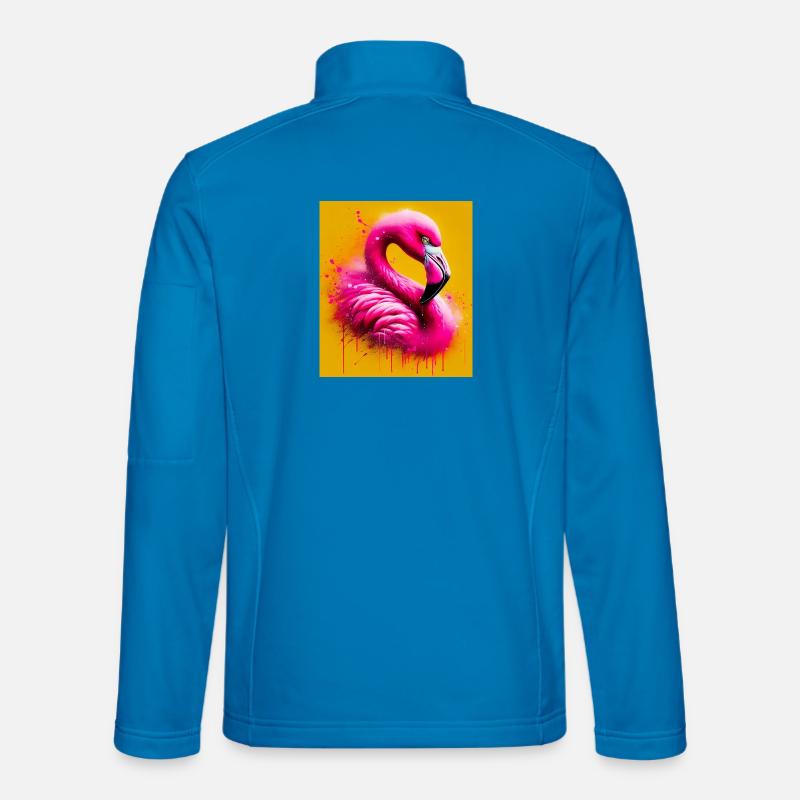 Flamingo - Unisex Softshelljacke - Lichtblau