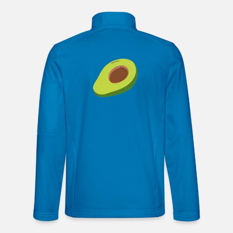 Avocado Halbschnitt Illustration - Unisex Softshelljacke - Lichtblau