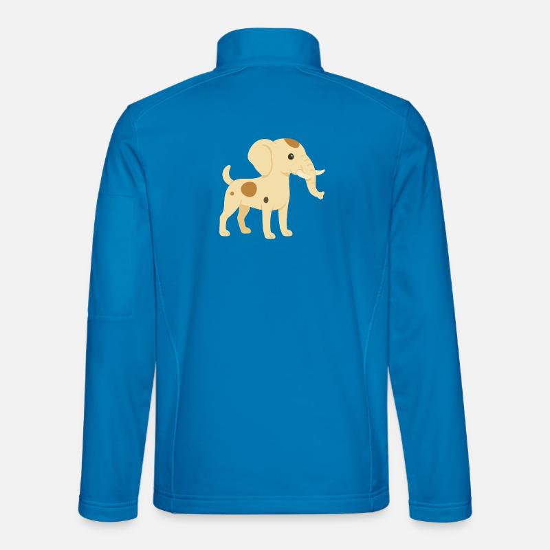 Elefant Hund Jack Russell - Unisex Softshelljacke - Lichtblau