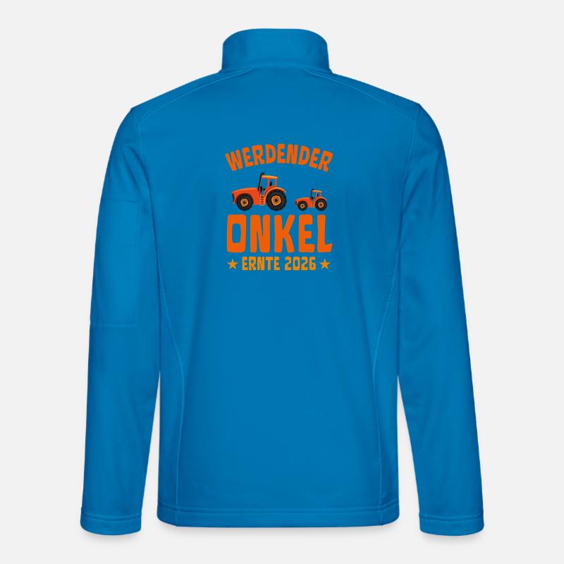 Werdender ONKEL Ernte 2026 Traktor - Unisex Softshelljacke - Lichtblau