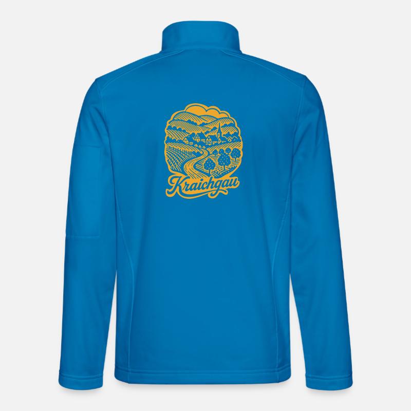 Kraichgau Retro Design mit Schriftzug - Unisex Softshelljacke - Lichtblau