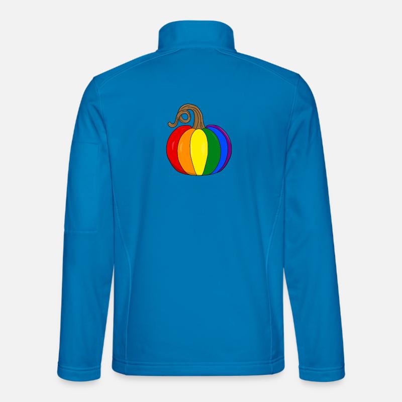 Regenbogen Kürbis PopArt - Unisex Softshelljacke - Lichtblau
