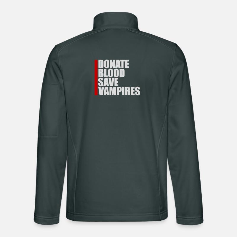 Donate Blood Spende Blut rette Vampire Halloween Unisex Softshelljacke