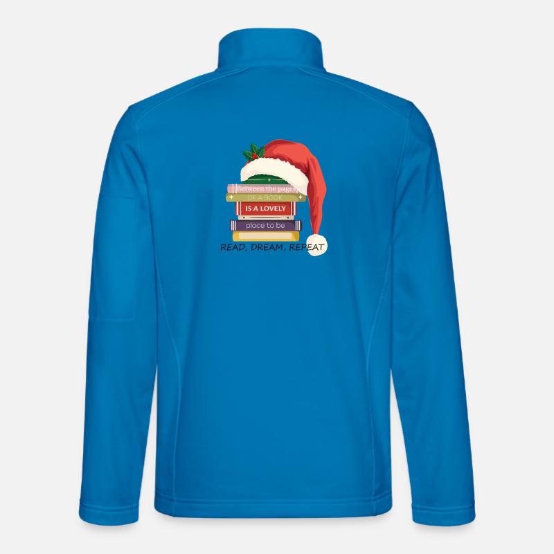 Book Stack with Christmas hat Unisex Softshell Jacket