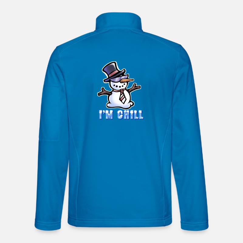Ich bin Chill - Cooler Schneemann - Unisex Softshelljacke - Lichtblau