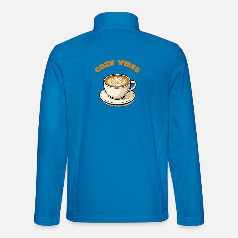 Coffee cuddly vibes - Unisex Softshell Jacket - light blue