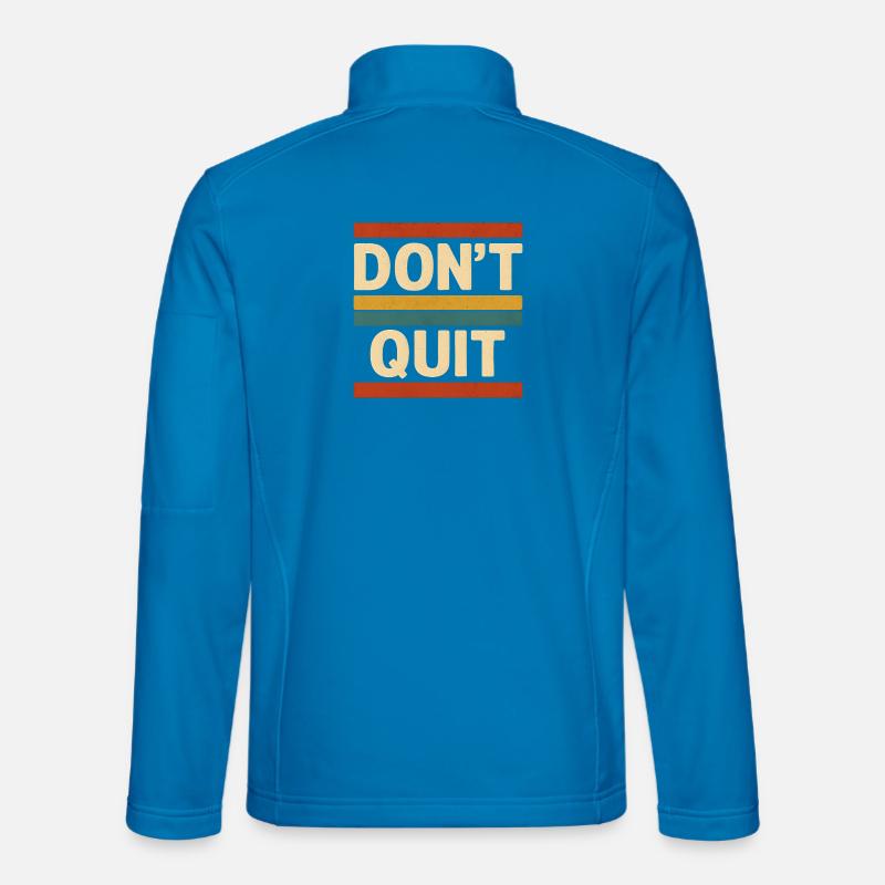 Don't Quit Retro Stripes - Unisex Softshell Jacket - light blue