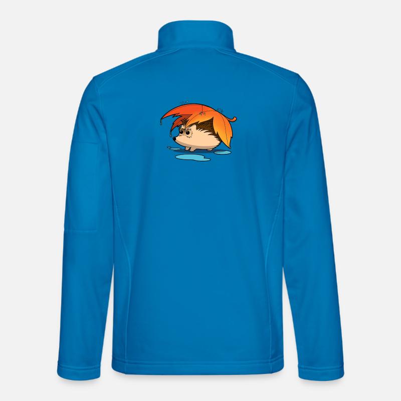 Igel unter Laubschirm Unisex Softshelljacke