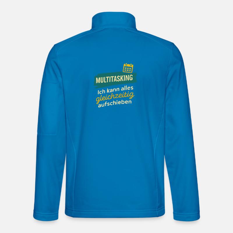Multitasking – Alles gleichzeitig aufschieben - Unisex Softshelljacke - Lichtblau