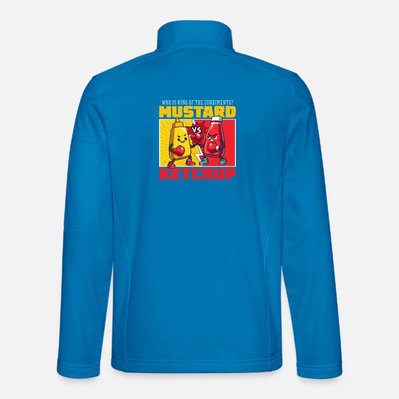 Senf vs Ketchup Bunte Kämpfe - Unisex Softshelljacke - Lichtblau