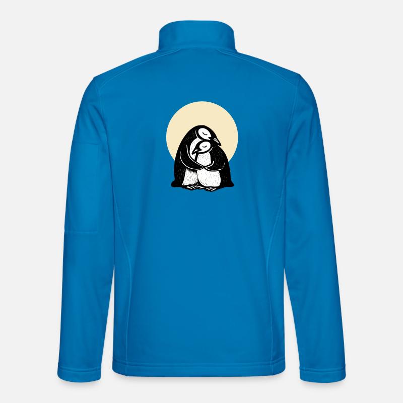 Hugging Penguins Duo - Unisex Softshell Jacket - light blue