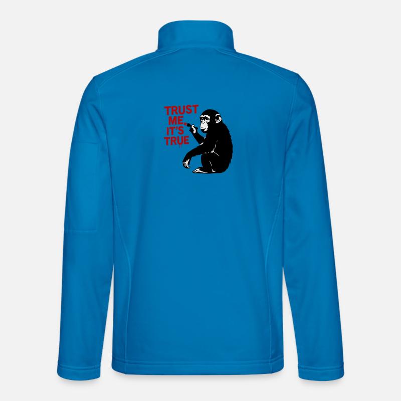 Believe me, it's true – monkey art - Unisex Softshell Jacket - light blue