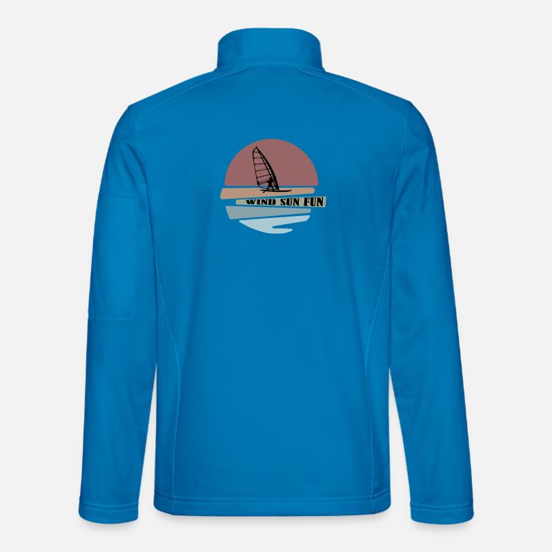 Windsurf coucher de soleil Fun Design Veste en tissu softshell Unisexe