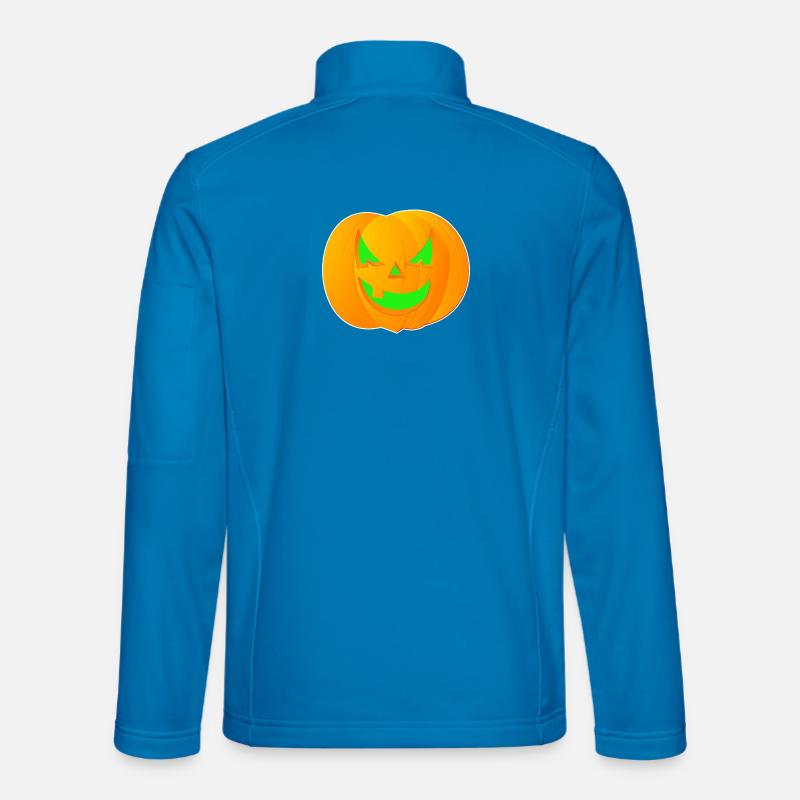 Neon Pumpkin Halloween - Unisex Softshell Jacket - light blue