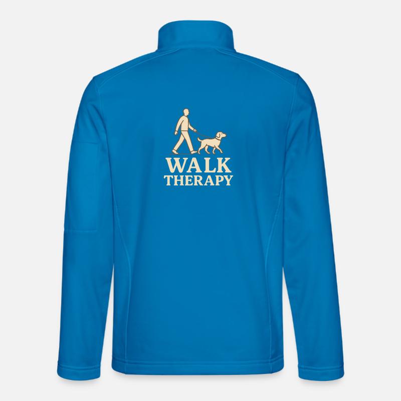 Walk Therapy – Dog Walk Design - Unisex Softshell Jacket - light blue