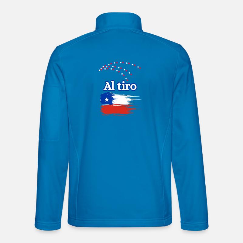 Chilean Dialect Flag Brush - Unisex Softshell Jacket - light blue