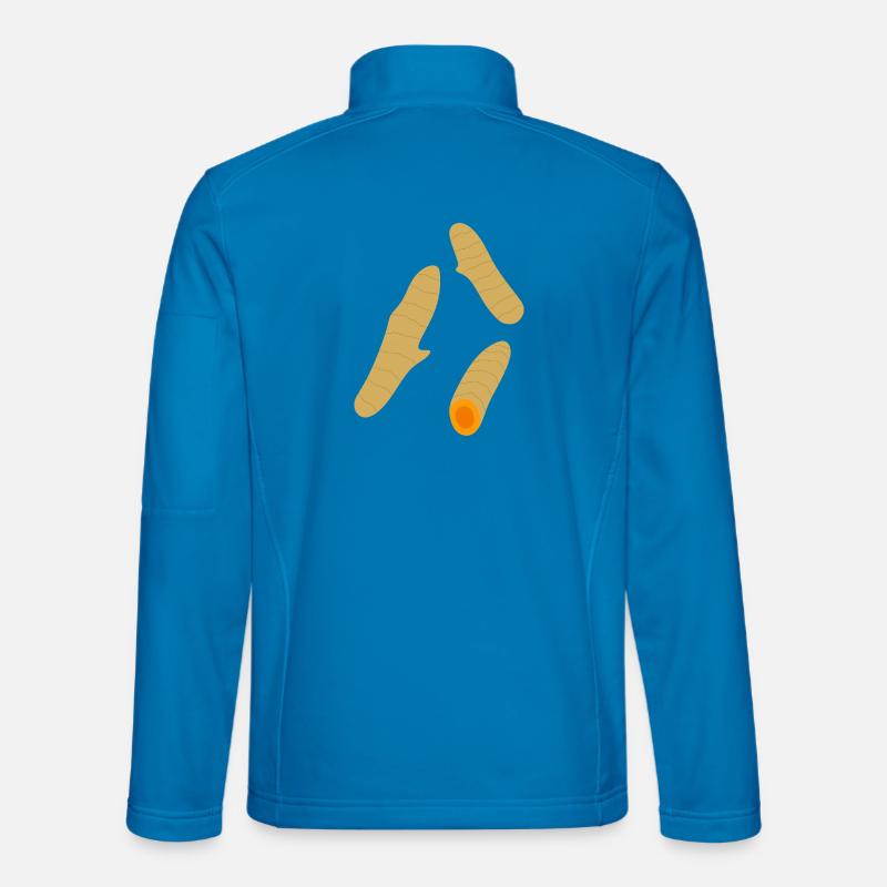 Kurkuma-Wurzel-Trio Minimalistisch - Unisex Softshelljacke - Lichtblau