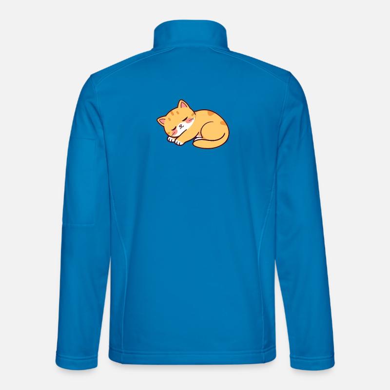 Schlafende Katze - Unisex Softshelljacke - Lichtblau