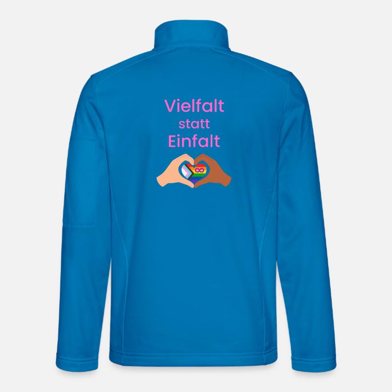 Vielfalt statt Einfalt - Unisex Softshelljacke - Lichtblau