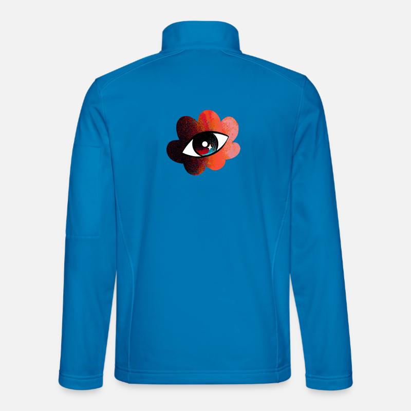 Eye in Sunset Cloud Bloom - Unisex Softshell Jacket - light blue