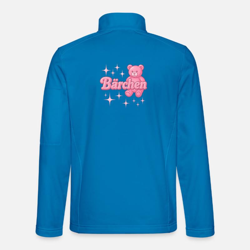 bärchen / y2k spitzname statement design - Unisex Softshelljacke - Lichtblau
