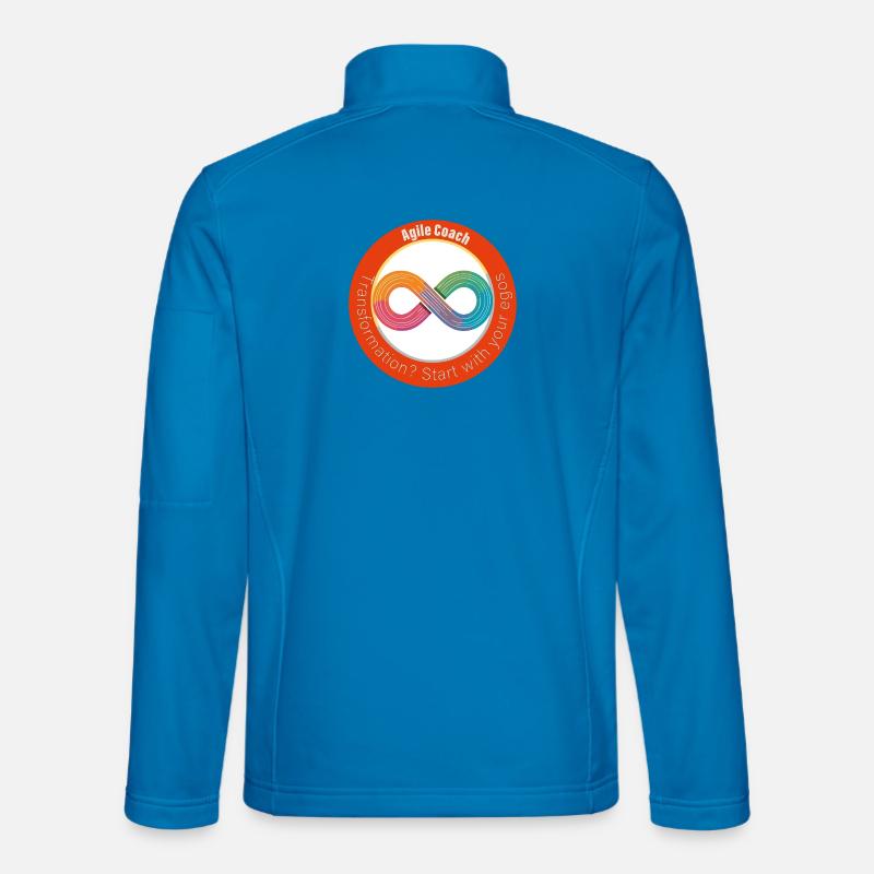 Transformation? Start with your egos - Unisex Softshelljacke - Lichtblau