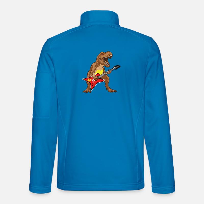 T-Rex rocks with Flying V - Unisex Softshell Jacket - light blue