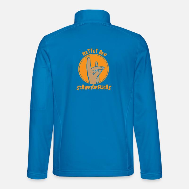 Schweigefuchs Lehrer Grundschule Kindergarten - Unisex Softshelljacke - Lichtblau