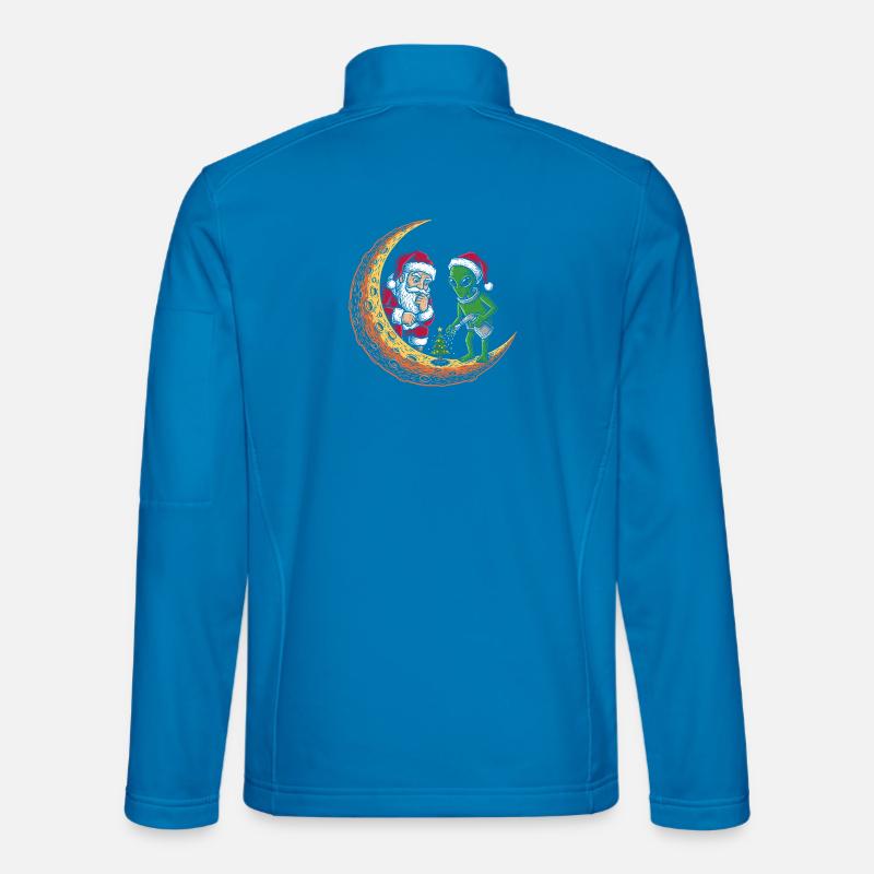 Alien Santa Mondweihnacht - Unisex Softshelljacke - Lichtblau