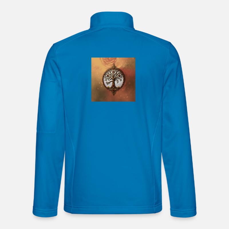Kreisförmiger Baum des Lebens - Unisex Softshelljacke - Lichtblau